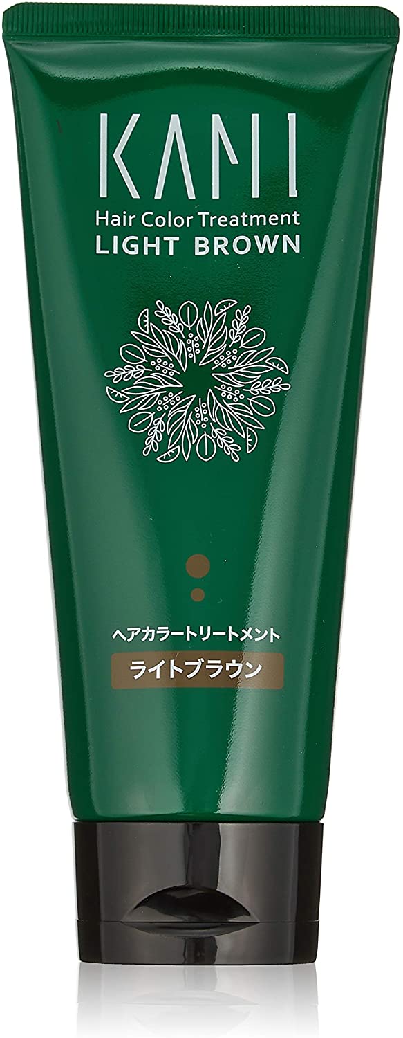 カミヘアカラートリートメント (ライトブラウン) 白髪用 植物油来成分 ソメイヨシノ葉エキス オレンジ果皮油 200g (ジアミンフリー)